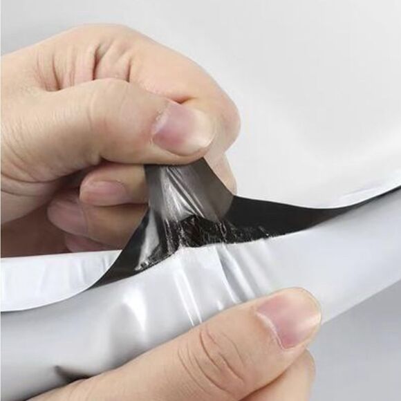 100 count  Poly Mailers 10 x13 inch New white  Self -sealing + Water Resistant - Picture 2 of 4